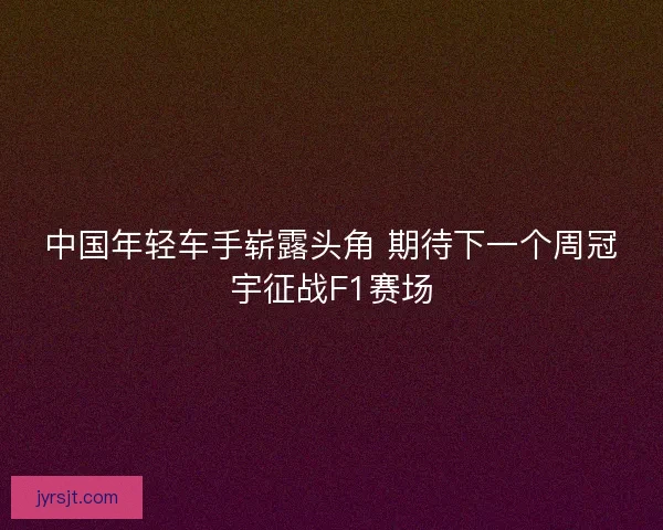 中国年轻车手崭露头角 期待下一个周冠宇征战F1赛场